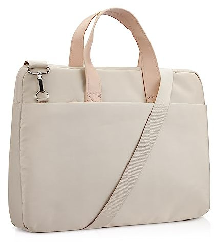 kwmobile Laptoptasche kompatibel mit 13,3-14 Laptop/Notebook Acer/Asus/Dell/Lenovo/HP Hülle - Tasche für Laptop mit zahlreichen Taschen - Beige