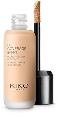 KIKO Milano Full Coverage 2-In-1 Foundation & Concealer 39 N10, 2-In-1-Foundation Mit Concealer, Hohe Deckkraft