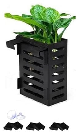 1Pcs Upgraded Aquarium Plant Holder with Hooks and Suction Cups - Multipurpose Hydroponic Plant Cultivation & Aquascaping