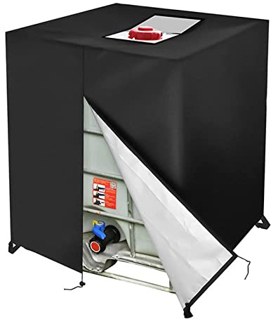 Bâche Réservoir d'eau IBC, 300/600 L Couverture Container Citerne Eau Pluie, Couverture De Réservoir De Stockage d'eau, Tissu IBC Fourre-Tout Couverture pour Conteneur