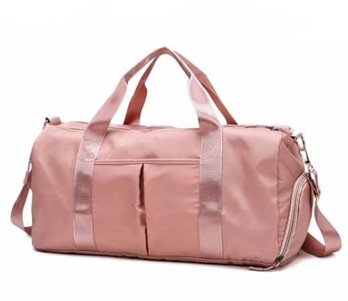 YYKSYDPT Borsa da Palestra, Borsone Sportivo con Borsa di Separazione Bagnato e Asciutto Scomparto per Scarpe, Borse da Viaggio per il Fine Settimana Borsa da Cabina per Donna Uo (Rosa)