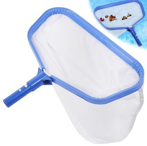 Épuisette de piscine professionnelle en métal avec cadre en aluminium - Épuisette de bassin à mailles fines - Pour le nettoyage de la piscine, l'étang, les spas