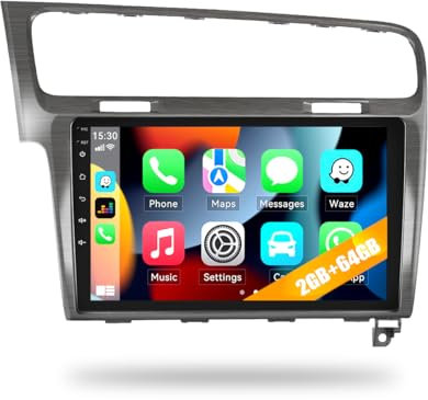 2G+64G CAMECHO Android 13 Autoradio für VW Golf 7 MK7 2013-2018 mit Navi Carplay Android Auto,10 Zoll Auto Radio Touch Display Bluetooth RDS/FM MirrorLink und USB+Rückfahrkamera