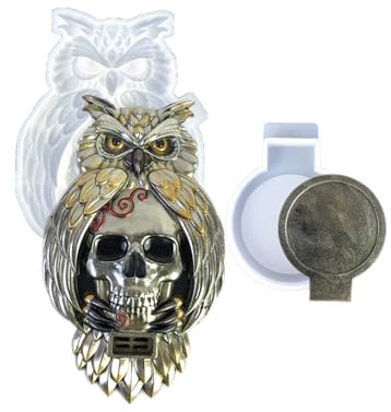 Kerzenhalter-Formen mit Eule und Totenkopf, Kerzenhalter für Heimdekoration und festliche Feiern