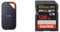 SanDisk 2TB Extreme PRO Portable SSD, USB-C USB 3.2 Gen 2x2 External NVMe Solid State Drive up & 128GB Extreme PRO SDXC card + RescuePRO Deluxe, up to 200MB/s, UHS-I, Class 10, U3