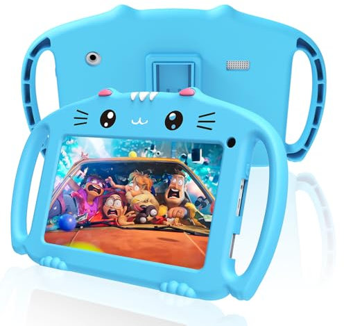VESWWE Tablet Bambini 7 Pollici Android Tablet per Bambini con WiFi Quad Core 2GB 32GB Controlli parentali Applicazioni Educative 3 a 12 anni Ragazzo
