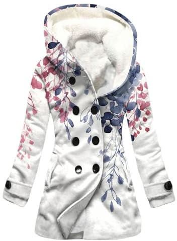 SCBFDI Cappotto Donna Giacca Autunno Donna Cappotto Donna Nero Felpa con Pelo Donna Giubbotto Donna Curvy Cappotto Donna Lungo con Cappuccio Cappotto Teddy Felpe Donna Rosa L