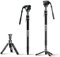SIRUI SVM-165 Camera Monopod with Feet, 68.7 Professional Carbon Fiber Monopod with Fluid Video Head, One-Step Height Adjustment, Lightweight Travel Monopod for DSLR Camera, Modular, Max Load 22lbs