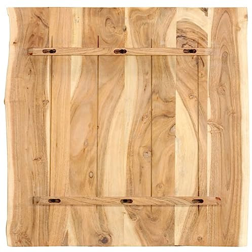 HETFTJN Esszimmertisch Waschtischplatte Holzplatte Schreibtischplatte - Tischplatte Massivholz Akazie 58x(50-60) x2,5 cm für Speisesaal Schlafzimmer Sitzungszimmer Büro