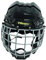 Dickly Eishockeyhelm, verstellbare professionelle Hockeyausrüstung, Schlittschuhhelm für Training, Spiel, Schwarz M