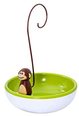 Monkey Bananenaufhänger Traubenhalter – Bananenhalter, Obstschale für Küchentheke, Gemüsekorb, Obstkorb, Schüssel mit Banane – Organisieren und präsentieren Sie Ihre Produkte stilvoll