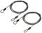 TOP-VIGOR 2Pcs Security Steel Cable, 2.5mm x 1.5m / 4.92ft Coated Safety Wire Rope Double Loop Flexible Security Cable Lock for Outdoor Travel Luggage Bike, Black