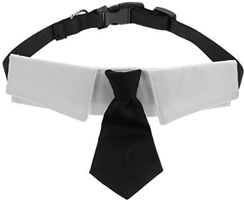 BESPORTBLE Haustier Krawatte Haustier-tücher Hundehalsband Mit Namen Bestickt Binden Kragen Bögen Für Die Haustierpflege Züchten Hundekegelhalsband Hundekostüme Hundespielzeug Black Baumwolle