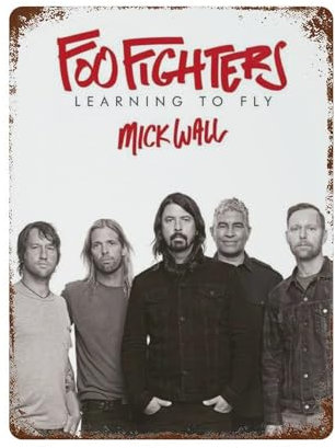 HSLGYFUS Foo Fighters Eisenblech, Malerei, Eisenblech, Malerei, Rost, Poster, dekorative Charaktere, Film, Eisenblech, Künstlerhaus, dekorativer Malstil, 2540 x 30 cm