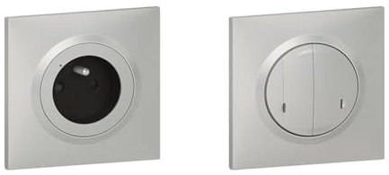 LEGRAND - Prise de courant connectée dooxie with Netatmo complet alu avec Commande double sans fils ON/OFF dooxie with Netatmo complet alu