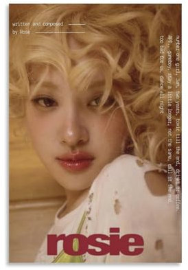 LRXDECOR Rose-Rosie Fashion Canvas Poster Kpop Star Hit Aesthetic Wall Art Print for Modern Home Decor 50x75cm No Frame