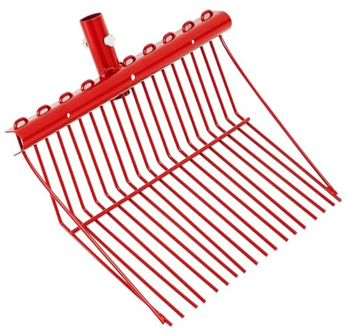 Tandefio Heugabel-Ersatzkopf, Metall, Pferdemistrechen, Gartenarbeit, Pitchgabel mit abgewinkelten Zinken für Pferdestall, Kotaufhebung (rot)