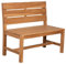 MR. DEKO® Gartenbank Lewes Teak 100 cm ohne Armlehnen | Robuster 2-Sitzer Holzbank B 100 cm x H 92 cm x T 54 cm | Parkbank zum Relaxen