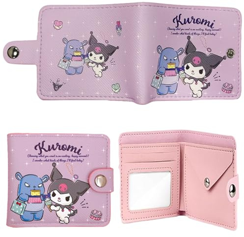 YCWSSB Portafoglio per bambini, Portafoglio in Pelle PU con Motivo a Cartoni Animati, Design Anime, Portacarte, Porta Monete, Regalo di Compleanno per Bambini