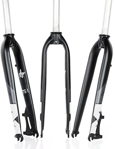 AADDFDD Forcella Rigida per Mountain Bike 26 27,5 29'' Forcella Rigida per MTB Freno a Disco Forcella Rigida per Bicicletta in Lega di Alluminio 1-1/8'' Senza Filettatura Ultraleggera QR 9