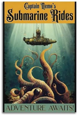 Jules Verne Zitat Retro Literarisch (1) Leinwandposter, Wandkunst, Dekoration, Wohnzimmer, Schlafzimmer, Dekoration, Poster, Geschenk für Freunde, ungerahmt, 30 x 45 cm