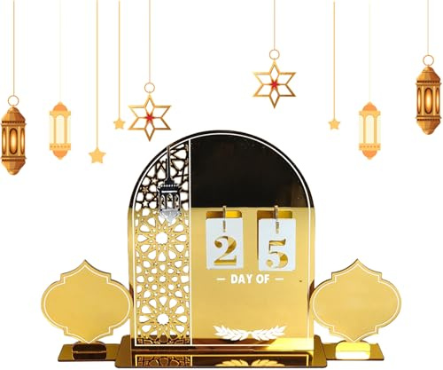 Countdown-Kalenderschild für Partys – Büro-Ornament mit Countdown für Feste im Nahen, Schreibtisch- aus Acryl für Advent, für Haus, Kamin, Tisch,