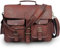 ANUENT 15 inch Brown Leather Messenger Bag for Men & Women Handmade Satchel Vintage Laptop Briefcase Bag