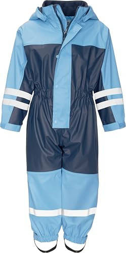 Playshoes Overall Basic mit Fleecefutter Veste Imperméable, Bleu (Marine 11), 80 Bébé garçon