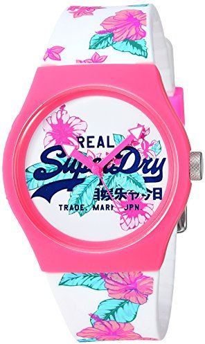 Superdry Damen Analog Quarz Uhr mit Leder Armband SYL160WP