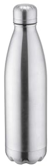 Weis 12981 Thermoflasche Isolierflasche Trinkflasche vakuumisoliet 750ml silber