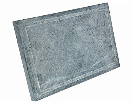Naturstein Speckstein Dicke 2 cm Ersatz für Lava-Grillpfanne für Grill Fleisch Gemüse Fisch Made in Italy (30 x 50 x 2 cm)