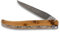 Laguiole en Aubrac Messer 12 cm - Wacholder plein manche - Zisellierte Platine - Damastklinge - Frankreich Taschenmesser