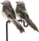 LWINGFLYER 16cm Deko Vögel mit Clip 2 Stück Künstliche Vogel mit Federn Schaumstoff Spatz Ornamente für Haus Garten Hochzeit Dekoration Party Zubehör Metallclip