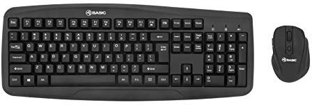 TELLUR Basic Wireless Keyboard and Mouse Kit, Black