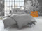 Bettwaesche-mit-Stil warme Fein Flanell Winter Bettwäsche grau Uni/einfarbig 240x220 + 2X 80x80 cm - 100% Baumwolle