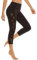 romansong Damen Mesh Leggings Yoga Hose mit Tasche Nicht Durchsichtig Capri Hohe Taille Bauch Kontrolle 4-Wege-Stretch - Schwarz - X-Groß