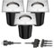 ledscom.de Bodeneinbaustrahler REJA für außen Edelstahl eckig IP67 inkl. GU5.3 LED (warmweiß, 18,51W, je 430lm, 100°) 3er Set
