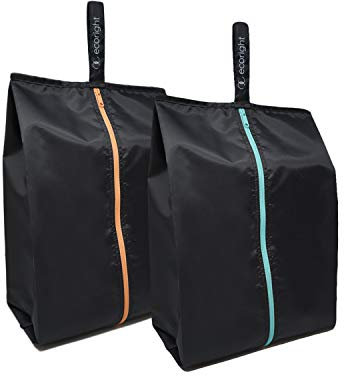 EcoRight Housse Chaussure | Lot de 2 Sacs à Chaussures de Voyage et Sport | Hydrofuge et léger | Plastique Recyclé Sac | Sac à Bagages et Organisateur pour Hommes et Femmes