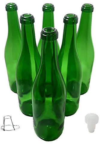 10 Bottiglia Emiliana ml 750 Completa di Tappi Spumante e Gabbiette Metalliche