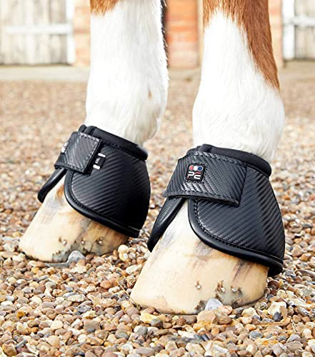 Premier Equine Hufglocken Carbon Tech Kevlar No-Turn Over Reach Boots Black L