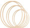 Traumfänger Ringe Set, Kranz Ringe 6 Stück 3 Größen Holz Bambus Blumenkranz Makramee Craft Hoop Ringe für DIY Traumfänger, Hochzeitskranz Dekor und Wandbehang Handwerk(10/12/15 CM)