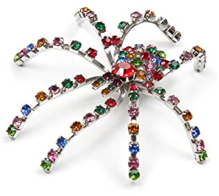 collezione alessandro Brosche Thekla mit Glassteinen