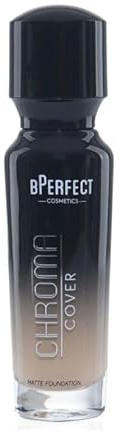 BPerfect Chroma Cover Mattierende Grundierung – Flüssiges Gesichts-Make-up mit Hyaluronsäure und Vitamin E – Weiches mattes Finish – 30ml – Shade 14 - W5 Light-Medium Golden Peach