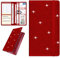 wisdompro Car Document Wallet, PU Leather Car Registration and Insurance Holder - Vehicle Paperwork Wallet Case Organizer for ID Card, Driving Licence, Key Contact Information Cards - Bling Red