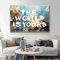 Graffiti Wall Art Ideas The World Is Yours Brief Leinwand Gemälde Poster und Drucke Bilder für Wohnzimmer Wanddekoration 70x100cm(28x39in) Rahmenlos
