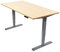 Ergotopia Desktopia Pro X Elektrisch höhenverstellbarer Schreibtisch, Ergonomischer Stehtisch für Büro oder Home Office (Ahorn, Gestell Grau, 120 x 80 cm)