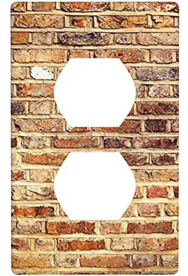 Industrie Ziegelwand Hintergrund Duplex Steckdose Dekorative Wandpaneel, Schaltersteckdose Einzelduplex Elektropanel, Lichtschalter, Smart Switch, Dimmer, Steckdose, USB Buchse