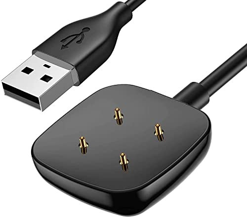 Smart Watch Magnet Charging USB Cables,Compatible with Fitbit Versa 4, Versa 3, Sense 2, Sense, 4pin,Smartwatch Accessories