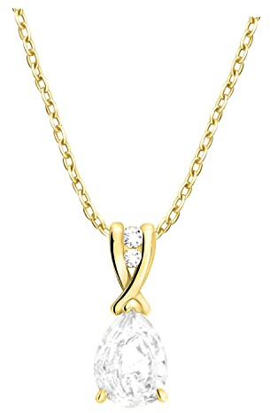 Sofia Milani - Damen Halskette 925 Silber - Zirkonia Anhänger