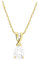 Sofia Milani - Damen Halskette 925 Silber - vergoldet/golden - Zirkonia Anhänger - N0583